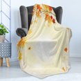 thumbnail image 4 of Fall Soft Flannel Fleece Throw Blanket, Soft Image of Faded Shedding Fall Leaves from Tree Motion in Nature Concept Print, Cozy Plush for Indoor and Outdoor Use, 70" x 90", Multicolor, by Ambesonne, 4 of 5