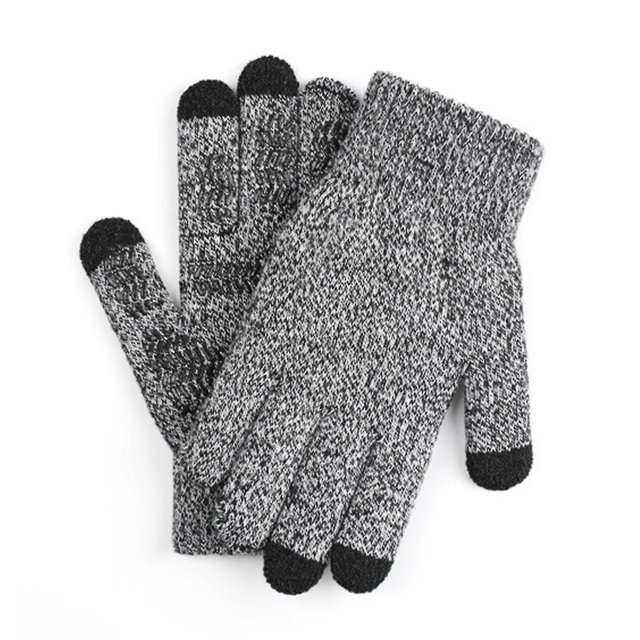 Azul 1 par de guantes térmicos suaves y cálidos de invierno para hombre/mujer