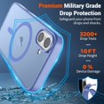 thumbnail image 3 of Mionbel Magnetic for iPhone 16 Case (Compatible with MagSafe) (Military Grade Drop Protection) Slim Translucent Matte Shockproof Phone Cover,Blue Purple, 3 of 7