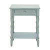 "Urban Designs Laurie 31"" Weathered Wooden Nightstand with Drawer - Baby Blue"