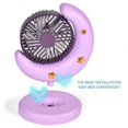 thumbnail image 4 of Desktop Creative Moon Usb Charging Desk Fan  with 90?Rotatable Head  Mute Student Dormitory Bedside, 4 of 8