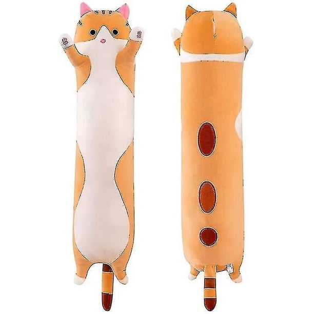Almohada de refuerzo, almohada para abrazar el cuerpo para dormir, suave y lindo animal de peluche, juguete de peluche, muñeca de gato, juguetes, almohada, muñeca (50 cm) Hy