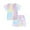 #A16-Light Blue, variant on Girls Two Piece Sets for Tween Girls Tie Dye Short Sleeve Shirts and Drawstring Shorts Cute Preppy Girls Summer Outfits,6-7 Years
