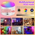 thumbnail image 4 of Aplique de pared YHCDLAMP recargable 10000 mAh RGB con control remoto, paquete de 2, 4 of 9