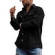 thumbnail image 2 of Camisa de pana para hombre, camisa informal de manga larga, chaqueta de hombre, camisa de corte regular con botones y bolsillo con solapa, 2 of 5