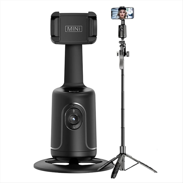 Trípode para Teléfono con Reconocimiento Inteligente con IA, Rotación de 360°, Seguimiento Automático, Cardán, Soporte para Selfies.