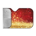 thumbnail image 2 of Kdxio Red Gold Glitter Print Windshield Sun Shade, Foldable Sun Blocker for Car,Truck,SUV Automotive Interior Sun Protection,Reflective Shade for Front Windshield(Medium), 2 of 7