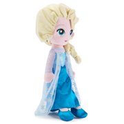 Disney Store Official Elsa Plush Doll - Princess Plush with Shimmering Snowflake Cape, Iridescent Metallic Bodice, Satin Skirt & Embroidered Features - Frozen Toys - 14 Inches