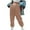 Coffee, variant on WREESH Womens Jogger Sweatpants Hippie Punk Trousers Streetwear Jogger Pocket Solid Loose Overalls Long Pants Orange