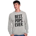thumbnail image 4 of Best Pops Ever Dad Grandpa Far Day Men's Big & Tall Long Sleeve Graphic Tee Brisco Brands 2X, 4 of 5