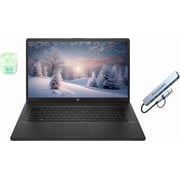 HP 17.3" Business Laptop Computer, 16GB RAM 1.2TB Storage (1TB SSD + 256GB Docking Station), 10-Core Intel Core i5, Windows 11, PLUSERA Earphones, Black