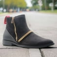 thumbnail image 2 of Jazamé Men's B-746 Double Zipper Croco Print Ankle High Dress Boots, Black, 7, 2 of 6