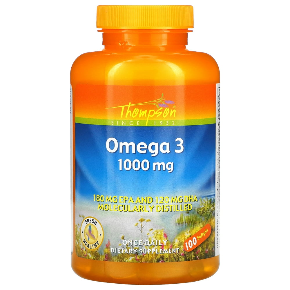 Thompson Omega 3, 1000 mg, 100 Softgels