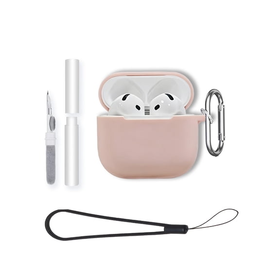 HYRACPO Soft Silicone Case for AirPods 5th, Shockproof & Anti-Scratch Protective Cover, Anti-Lost & Dustproof-Pink