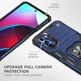 thumbnail image 3 of Xhy Moto G Stylus 5G 2022 Case with Magnetic Ring Holder Kickstand Military Grade Full Body Double Layer Drop Protection Rugged Durable Detachable for Motorola G Stylus 5G 2022 Phone - Blue, 3 of 8