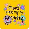thumbnail image 4 of Inktastic Please Pass Me to Grandma with Flowers Boys or Girls Baby Bib, 4 of 4