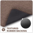 thumbnail image 3 of Bathroom Rug Set of 2, Toilet Rug, Quick Dry, Non-Slip, Machine Washable, Fit Under Doors, Absorbent Bathroom Rug（Brown 20" x 32"+20" x 24"，U）, 3 of 6