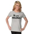 thumbnail image 3 of You Amazing Inspiring Motivated Womens Slim Fit Graphic Tee Brisco Brands X, 3 of 5