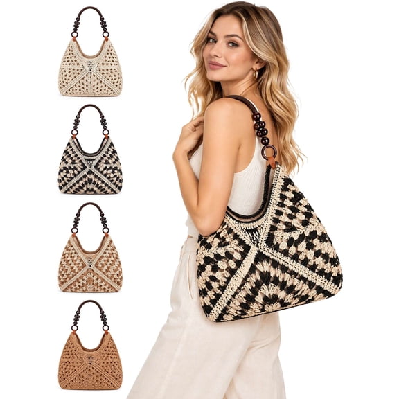 Spencer Hobo Bag Purses and Handbags for Women Top Handle Handbags Womens Woven Hobo Shoulder Bag