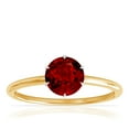 thumbnail image 1 of GemsNY July Birthstone - Petite Two Tone Round Ruby Solitaire Ring (Grade - AAAA | 0.65cts.), 1 of 4