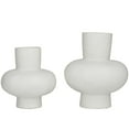 thumbnail image 6 of CosmoLiving by Cosmopolitan 9", 11"H Gourd Style White Ceramic Vase, Set of 2, 6 of 7