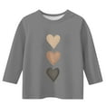 thumbnail image 3 of Haut/chemise Décontracté(E) pour Enfants à Col Rond, Manches Trois Quarts, Imprimé Love, 3 of 4