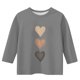 thumbnail image 4 of Blusas y camisas de cuello redondo y manga larga para niños, blusas/camisas de poliéster con estampado de corazones, mangas 3/4 y cuello redondo, elegantes e informales., 4 of 4