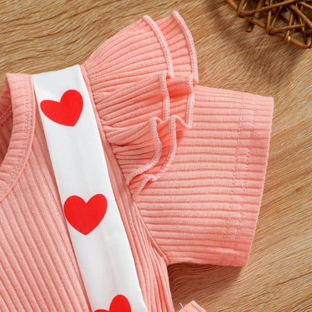 

kpoplk Baby Rompers Toddler Baby Girl Clothes Outfit Rabbit Sleeveless Romper Ruffled Bunny Onesie Summer (Pink)