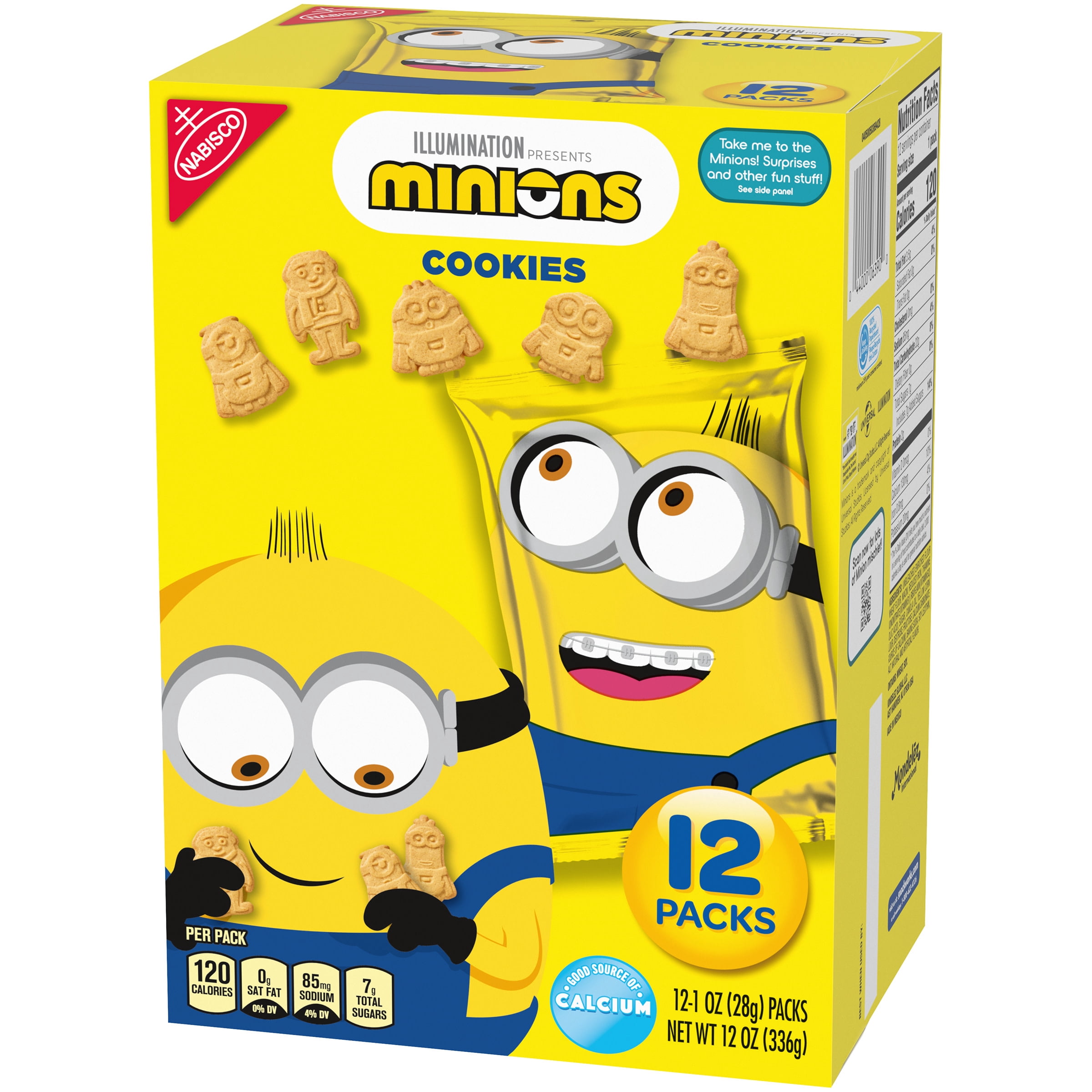 Nabisco Minions Cookies, 12 Snack Packs