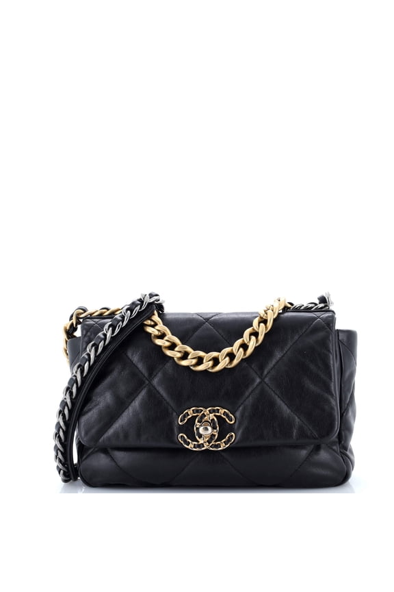 Pre-Owned 19 Flap Bag Quilted Leather Medium By Rebag
