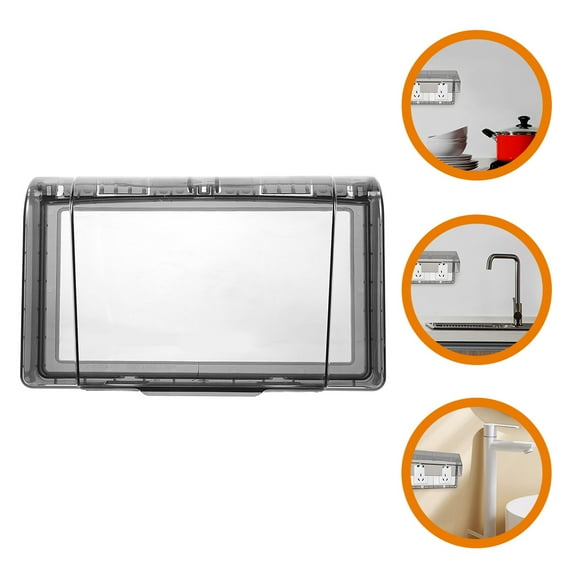 PTOOTP Black ABS Waterproof Outdoor Electrical Outlet Cover for Bathroom Socket 1Pack