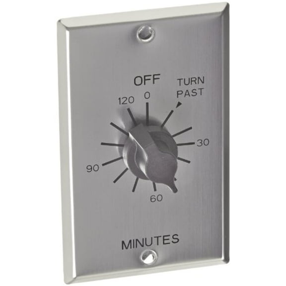 C Series Commercial Style Spring Wound Auto Off In-Wall Time Switch, 2 Hours