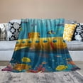thumbnail image 2 of Orinice Underwater Theme Warm Lightweight Soft Fleece Blanket All Seasons - Flannel Material Blanket for Bed Couch Sofa Office Decor, Multiple Sizes Available 50x60in, 2 of 6