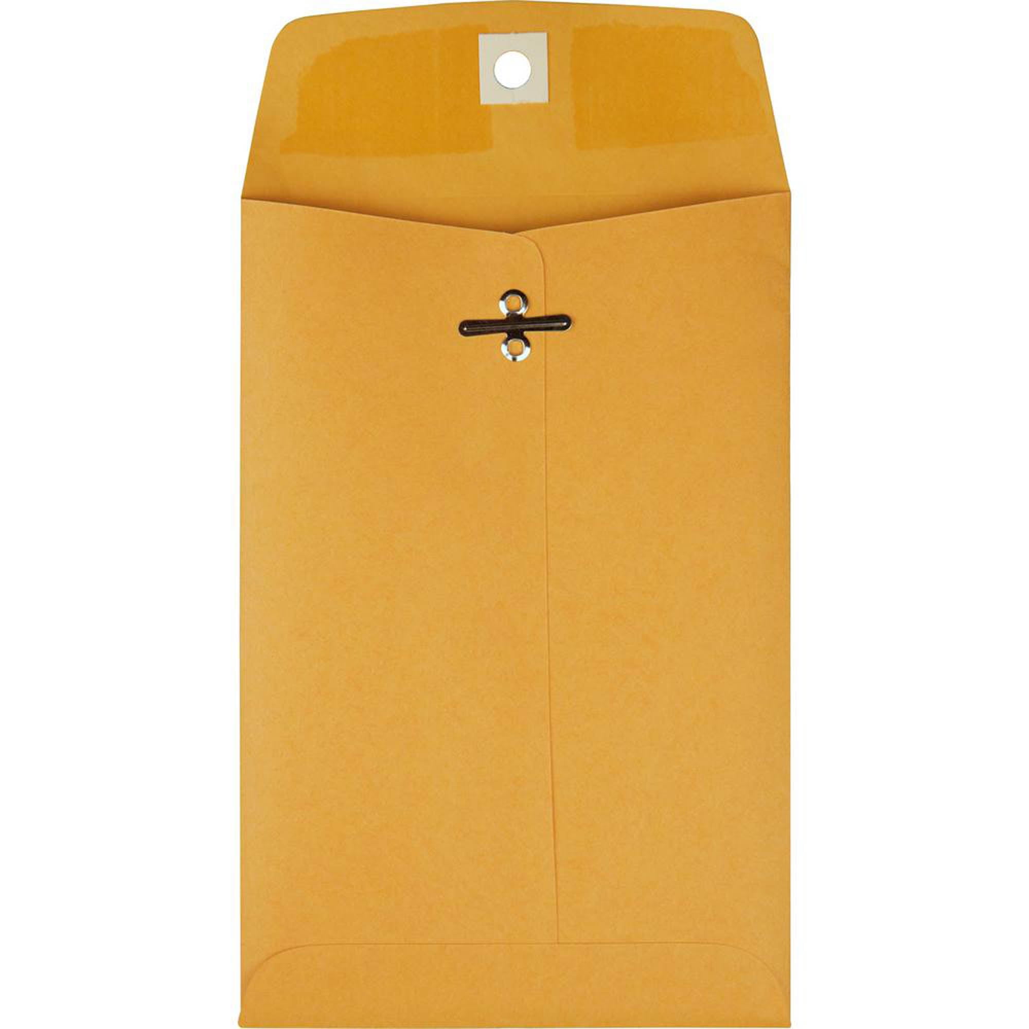 Quality Park Clasp Envelope, 5 x 7 1/2, 28lb, Brown Kraft, 100/Box -QUA37835