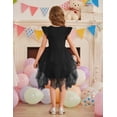 thumbnail image 5 of Oudiya Toddler Tutu Dress Little Girls Irregular Tulle Princess Birthday Party Formal Dresses, 4-8Y, 5 of 7