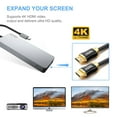 thumbnail image 2 of USB C Hub, EQUIPD Aluminum 6 in 1 USB C to 4K HDMI Multiport Adapter, 3 USB 3.0 Ports, 87W PD, USB C Hub Multiport Adapter Desigend for MacBook Pro/Air HP XPS and Other Type C Devices (Silver), 2 of 7