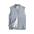 thumbnail image 3 of Ceisia Men's Regular-Fit Stand-Collar Full-Zip Casual Nylon Sleeveless Vest Gift, 3 of 4