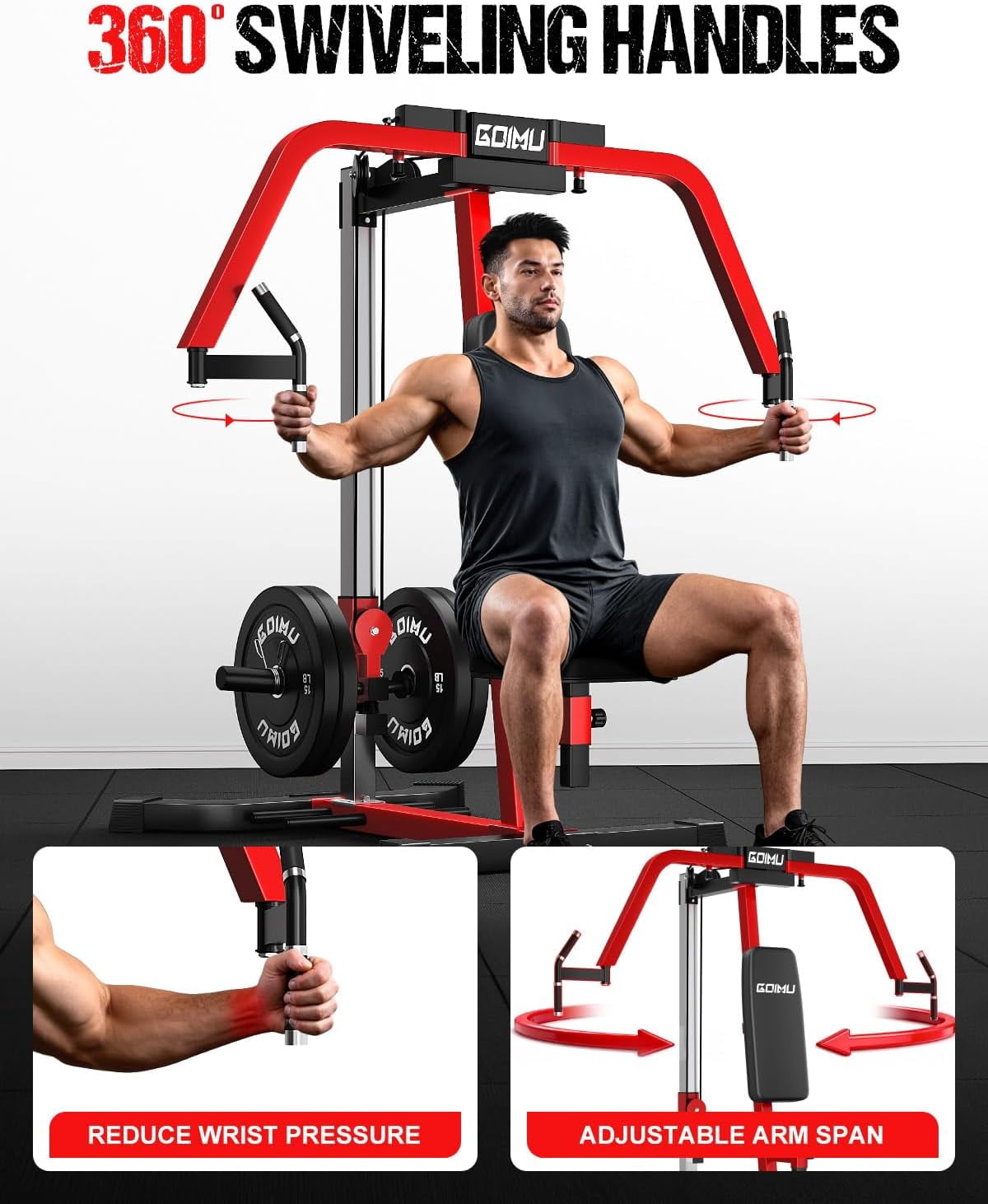 Chest Fly Machine, Reverse Delt Machine Adjustable Upper Body Specialty for Pectoral and Rear Deltoid, Chset Machine with Band Pegs for Home Gym