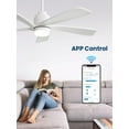 thumbnail image 5 of Sofucor 52-Inch White Wood Blade Ceiling Fan with LED Light and Remote Control - Modern, Farmhouse, Contemporary, 5 of 7