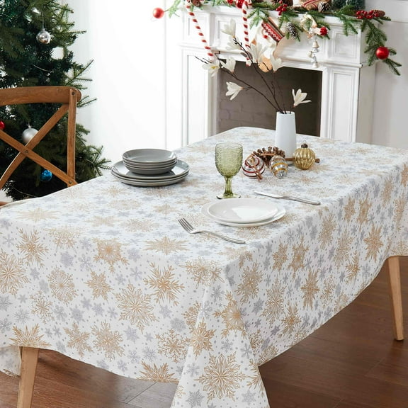 Avanti Snowflakes 60" x 120" Tablecloth