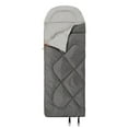 thumbnail image 1 of Ozark Trail 0C Rectangular Sleeping Bag, 92" (L) x 34" (W), Temp Rating +32℉/+0℃, Polyester Outer,  Grey, 1 of 8