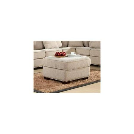 Abbyson Living CI-D150-CRM-4 Sutter Fabric Ottoman