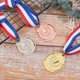 thumbnail image 5 of 12 paquetes de medallas de juegos deportivos, patrón de copa de desafío, medallas de premio para ganadores, medallas de premio genuinas, medallas de oro, plata y bronce con cinta Nick, 5 of 6