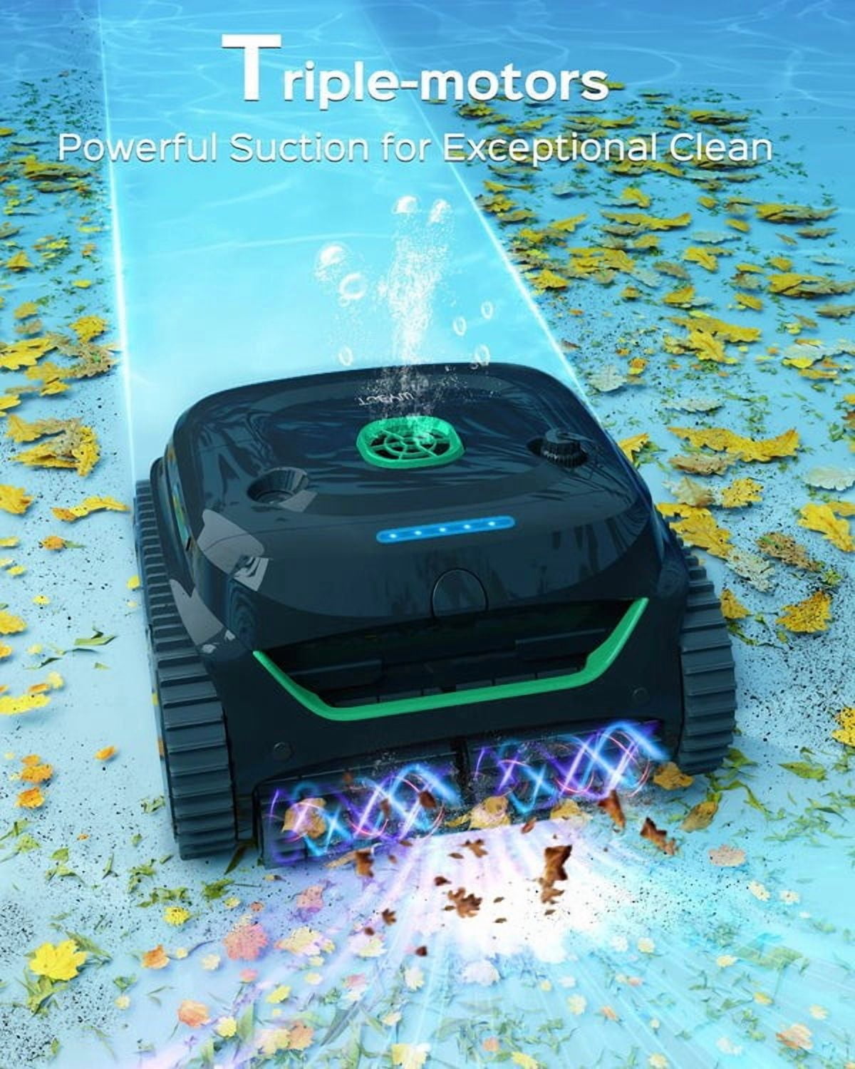 WYBOT C2 Cordless Robotic Pool Cleaner with F1 Solar Skimmer Bundle, Dual Filtration, Wall Climbing, Smart Navigation, App Control, for Inground & Above Ground Pools
