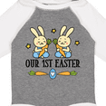 thumbnail image 4 of Inktastic 1st Easter Twin Boys Bunny Boys Long Sleeve Baby Bodysuit, 4 of 5