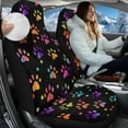thumbnail image 2 of Uorisanigo Universal Car Seat Covers High Back Front Seat Covers - Fit Most Cars, Trucks, SUVS, or Vans 2 PCS Tie Dye Dog Paw Print Bucket Seats Cushion Protection for All Seasons, 2 of 7