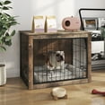 thumbnail image 4 of ZephyPaws 32.68" Dog Crate Furniture , Medium Wooden Dog Crate with Double Doors, Dog Furniture, Indoor Dog Kennel, Medium, 4 of 9
