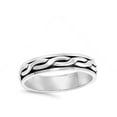 thumbnail image 4 of Antiqued Weave Infinity Knot Spinning Ring .925 Sterling Silver Band Jewelry Female Male Size 12, 4 of 4