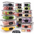 thumbnail image 1 of Contenedores de almacenamiento de alimentos GEIKR de plástico, 40 unidades, herméticos, sin BPA, 1 of 9