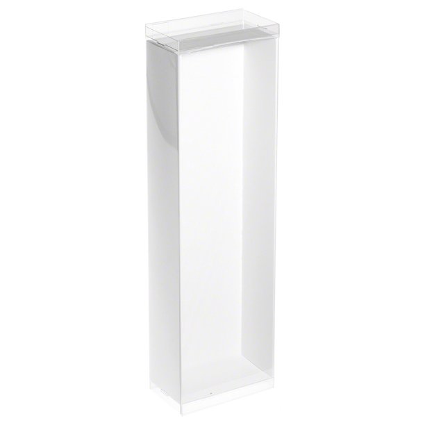 DollSafe Clear Folding Display Box with White Liners and White Elastic